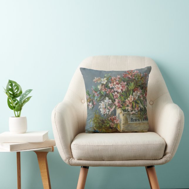 Alpine Roses in a Window Box – Andreas Lach Cushion (Chair)