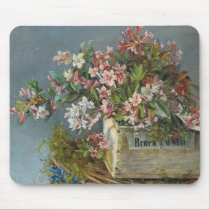 Alpine Roses in a Window Box – Andreas Lach Mouse Pad