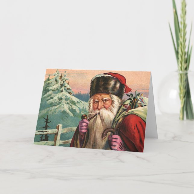 Alpine Santa Greeting Card (Front)