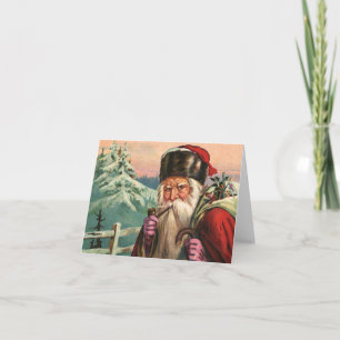 Alpine Santa Note Card