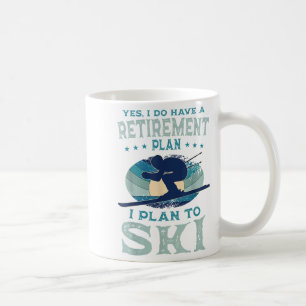 Alpine Ski Slope Downhill Retired Skier Retirement Coffee Mug