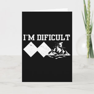 Alpine Ski Slope Downhill Skiing Skier Sport I'm D Card