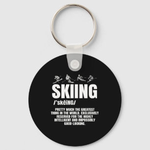 Alpine ski slope downhill skiing skier sports key ring