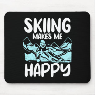 Alpine Ski Slope Downhill Skiing Skier Sports Make Mouse Pad