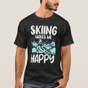 Alpine Ski Slope Downhill Skiing Skier Sports Make T-Shirt