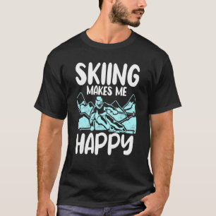 Alpine Ski Slope Downhill Skiing Skier Sports Make T-Shirt