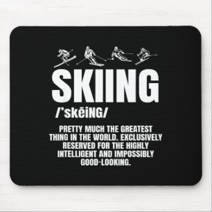 Alpine ski slope downhill skiing skier sports mouse pad