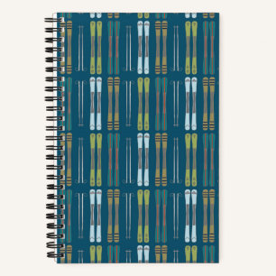 Alpine Ski Spiral Notbeook Notebook