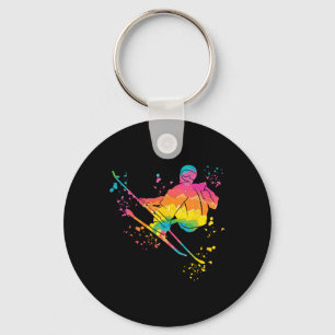 Alpine Skier Winter Sports Nordic Skiing _12  Key Ring