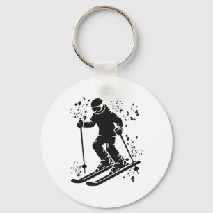 Alpine Skier Winter Sports Nordic Skiing _2 Key Ring