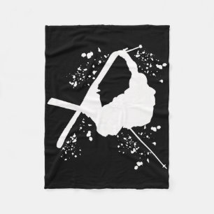 Alpine Skier Winter Sports Nordic Skiing _4 Fleece Blanket