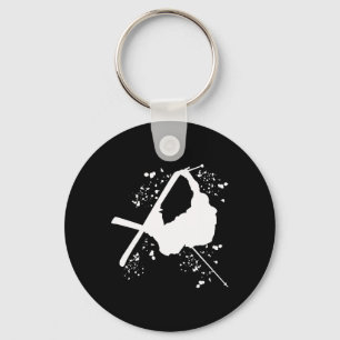 Alpine Skier Winter Sports Nordic Skiing _4 Key Ring
