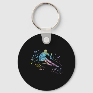 Alpine Skier Winter Sports Nordic Skiing _8 Key Ring