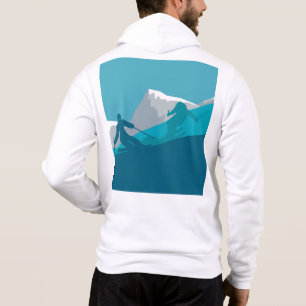 Alpine Skiers Downhill Skiing White Hoodie