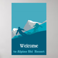  Alpine Skiing Downhill Personalised Add Your Text