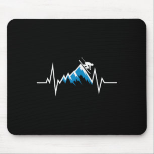 Alpine Skiing Heartbeat Skiing Enthusiast Mouse Pad