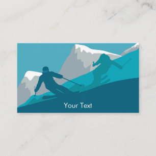 Alpine Skiing Personalised Business Card