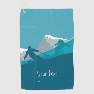 Alpine Skiing  Personalised Golf Towel