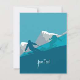 Alpine Skiing Personalised RSVP Card