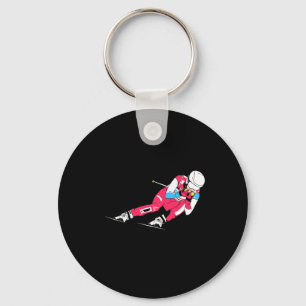 Alpine Skiing Ski Racing Skier Ski Downhill Key Ring