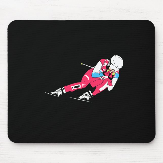 Alpine Skiing Ski Racing Skier Ski Downhill  Mouse Pad (Front)