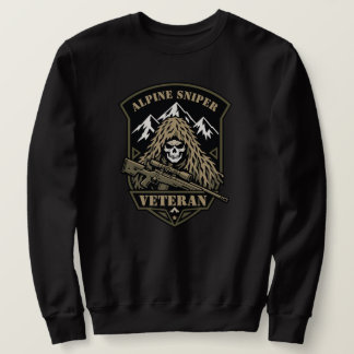 Alpine Sniper Veteran Mountain Skull Sweatshirt