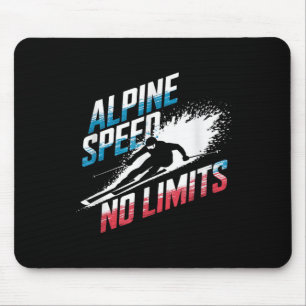 Alpine Speed No Limits Alpine Skiing Mouse Pad