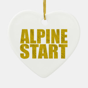 Alpine Start (Topo) Ceramic Tree Decoration