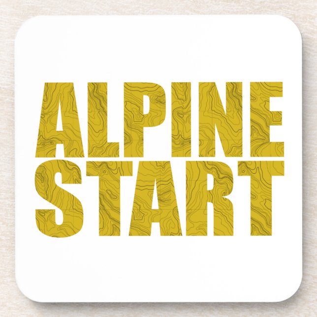 Alpine Start (Topo) Coaster (Front)