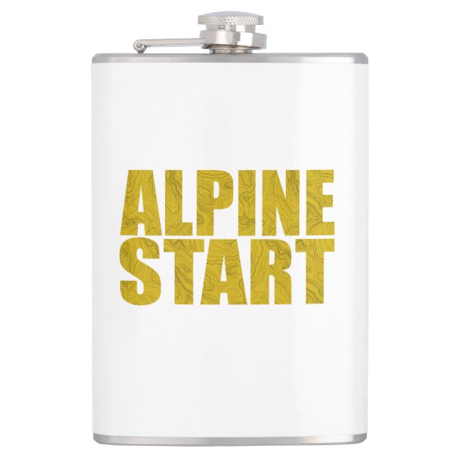 Alpine Start (Topo) Hip Flask (Front)