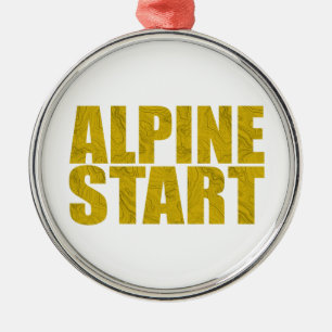 Alpine Start (Topo) Metal Tree Decoration