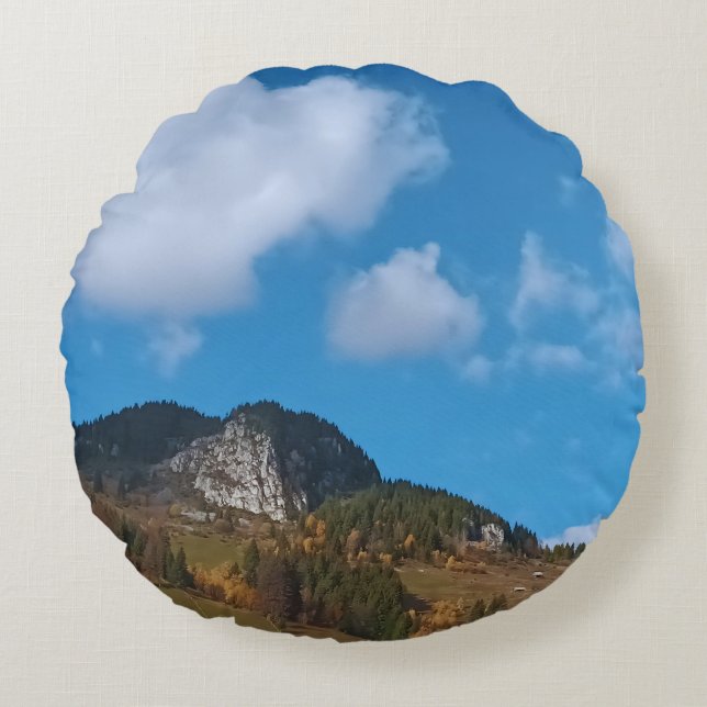 Alpine Summer - Wild Nature from Romania Round Cushion (Front)