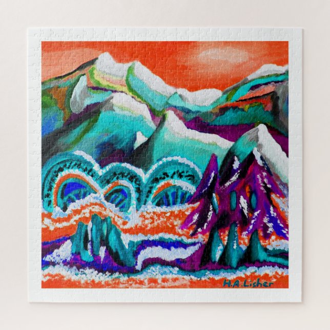 Alpine survival art jigsaw puzzle (Vertical)