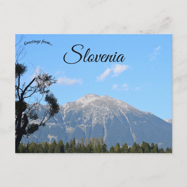 Alpine View of Bled Lake Region in Slovenia Postcard (Front)