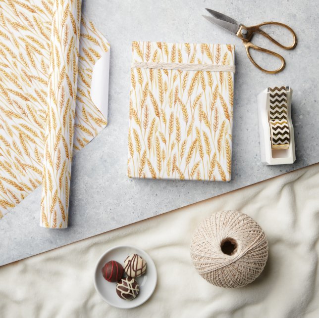 Alpine Yellow Wheat Wrapping Paper (Crafts)