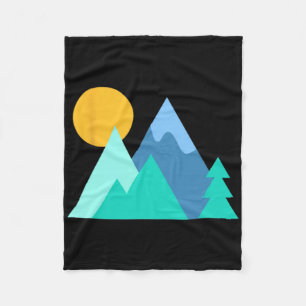 Alpinism Alpine Forget Me Not Skiing Mountain Flow Fleece Blanket