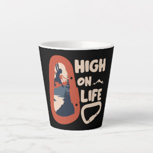 Alpinism Mountaineering High On Life Latte Mug