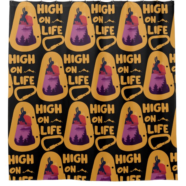 Alpinism Mountaineering Shower Curtain (Front)