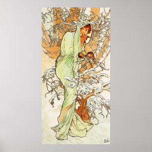 Alpohnse Mucha Winter Poster