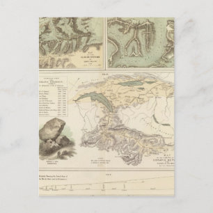 Alps glacier systems postcard