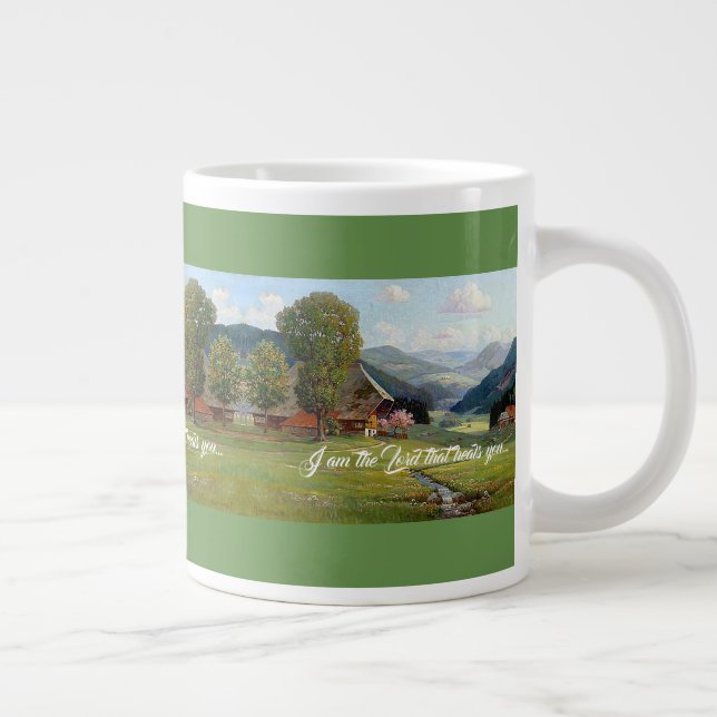 Alps Meadow Stream God Heals You Jumbo Mug (Right)