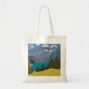 Alps Mountain Lake Tote Bag