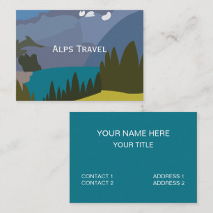 Alps Mountain Lake Travel Business Card
