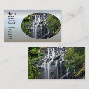 Alps Mountain Top Waterfall Business Card