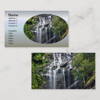 Alps Mountain Top Waterfall Business Card