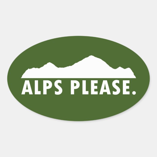 Alps Please Oval Sticker (Front)