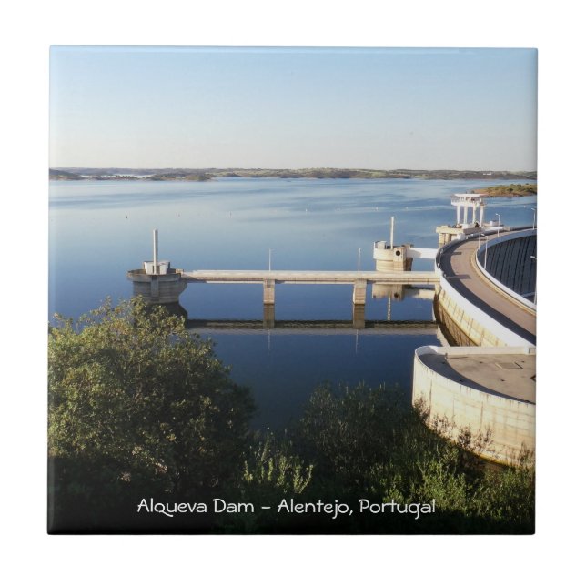 Alqueva Dam - Alentejo, Portugal Tile (Front)