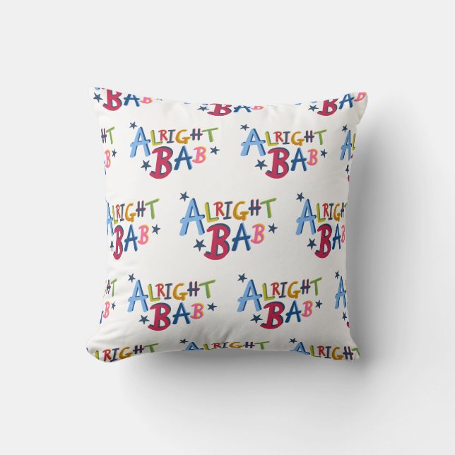 Alright Bab Black Country Words Cushion (Front)