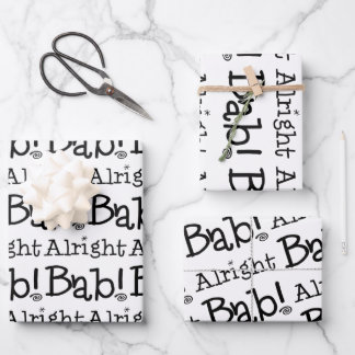 Alright Bab! Let’s Wrap! Set of 3 Wrapping Paper Sheet