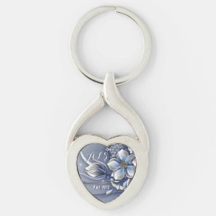 ALS Add Your TextTwisted Heart Key Ring